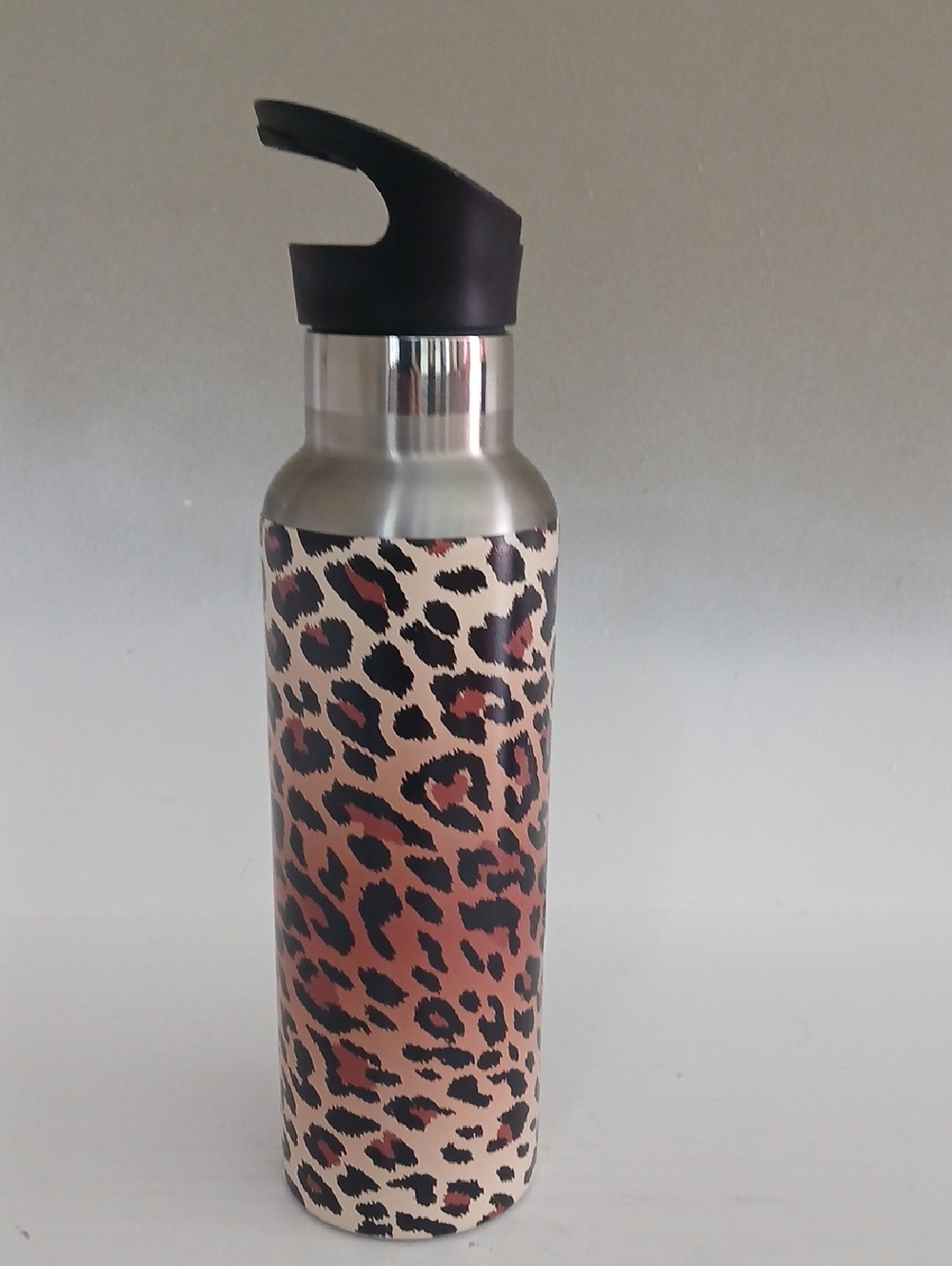 Leopard Print Stainless Steel Water Bottle Nwot